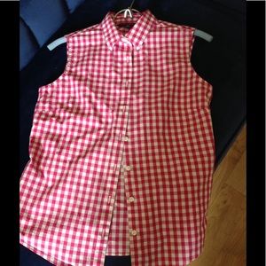 Brooks Brothers 6p sleeveless gingham shirt