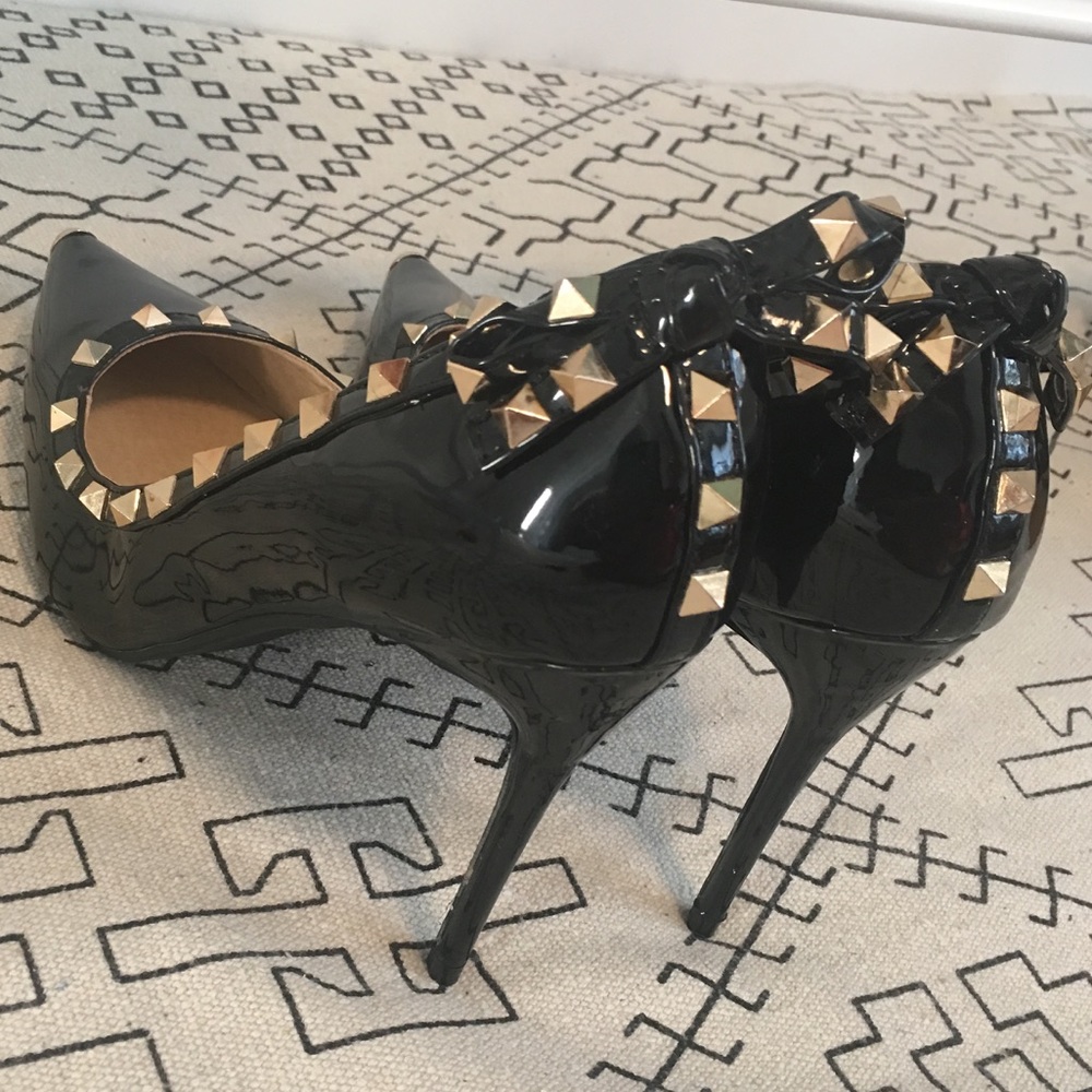 Black Studded Heels