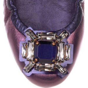 Miu Miu Purple Swarovski Crystal Flats Size 40