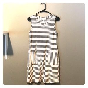 Black and cream stripped dress