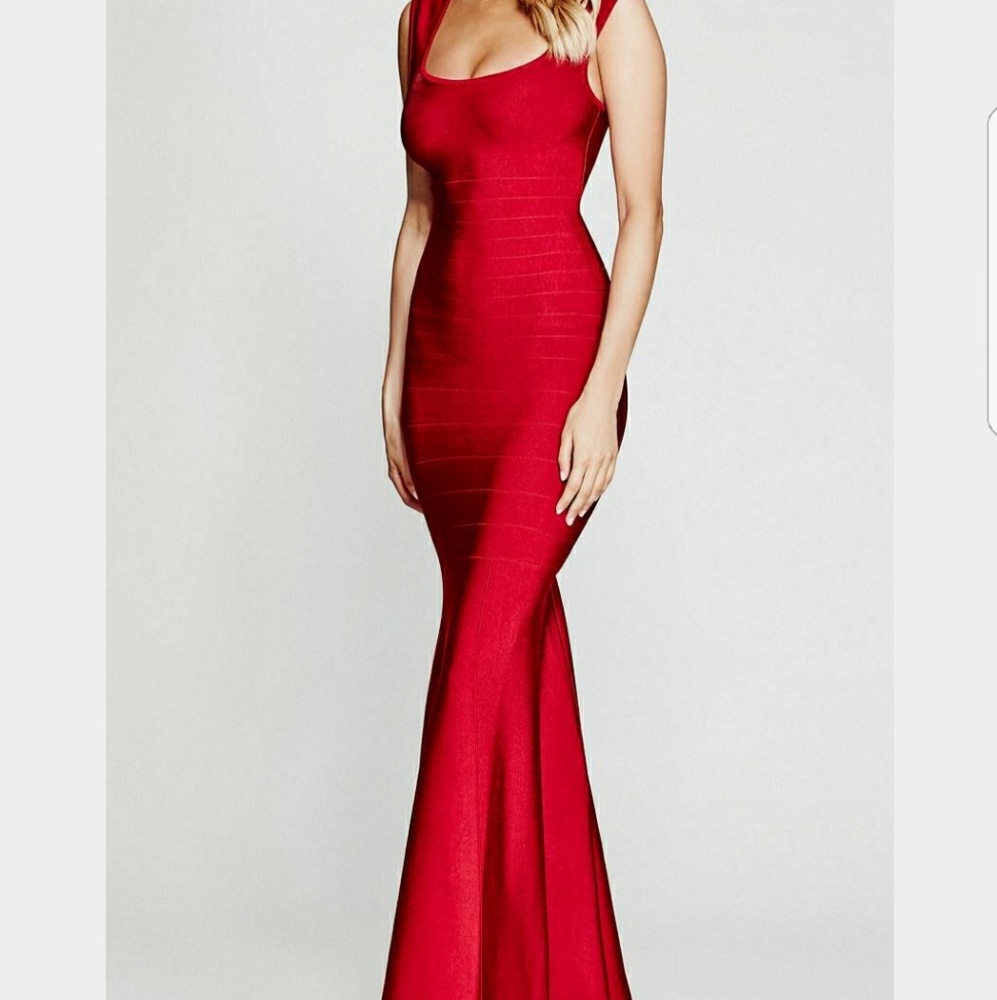 ISO DEEP RED MARCIANO BANDAGE GOWN