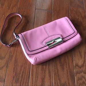 Pink Coach Clutch