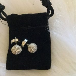 Authentic Michael Kors Pave ball earrings