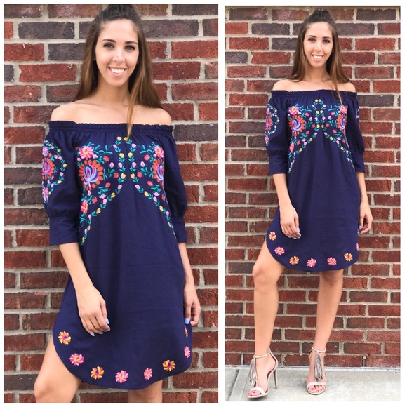 🆕 Boho Embroidered Tunic Dress - Picture 4 of 5