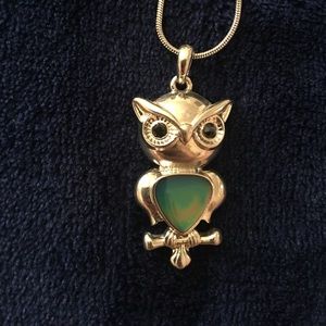 Mood owl necklace