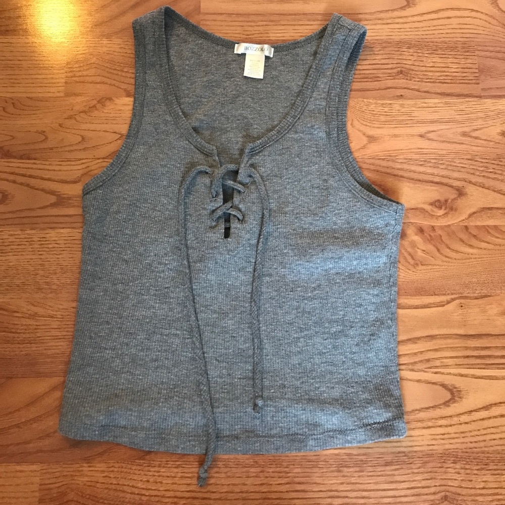 Bozzolo gray crop top