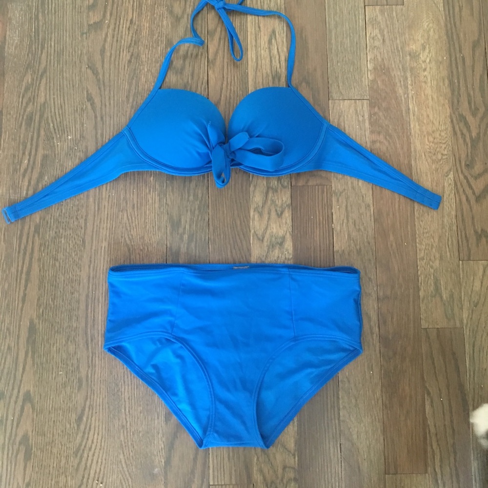 High rise push up bikini