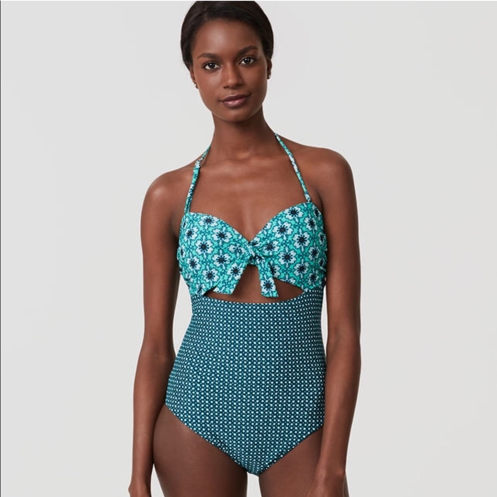 Loft tie front swim suit