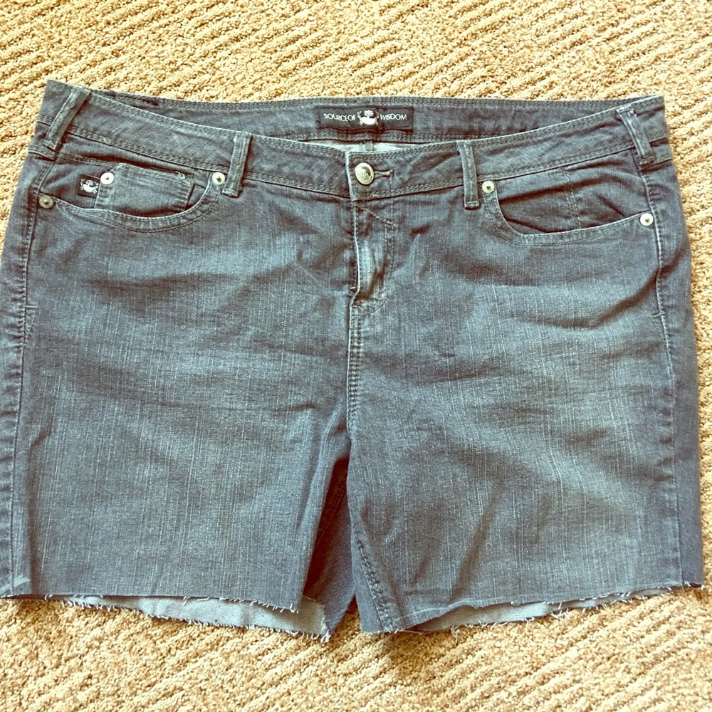 Grey cutoff shorts