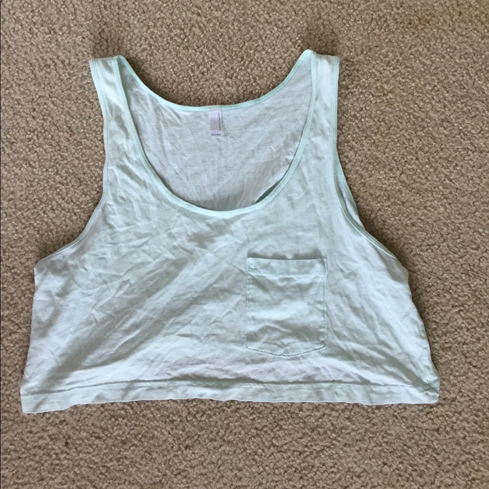 Women's American Apparel light blue crop top