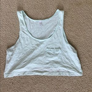 Women's American Apparel light blue crop top