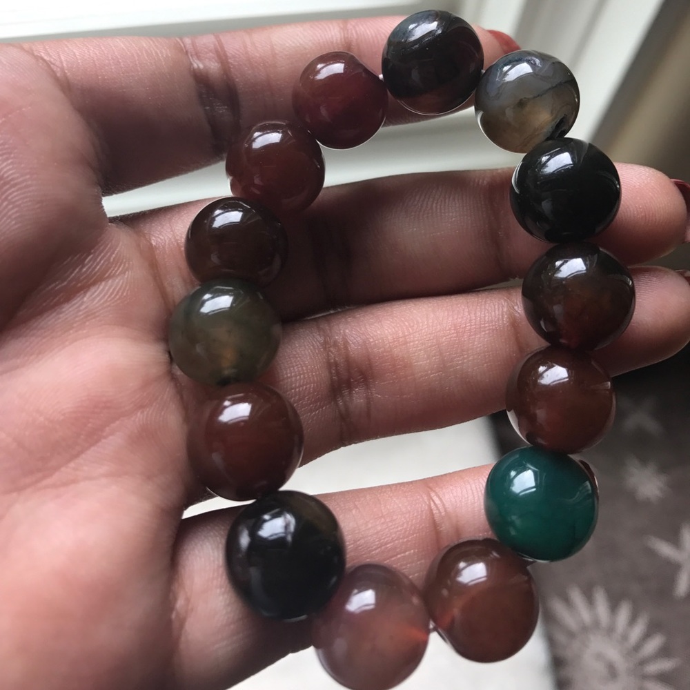 Earth Tone Stone Wristlet
