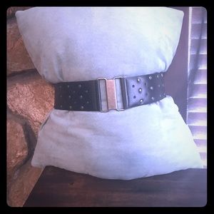 Awesome Waist Cinching Leather Stud Belt