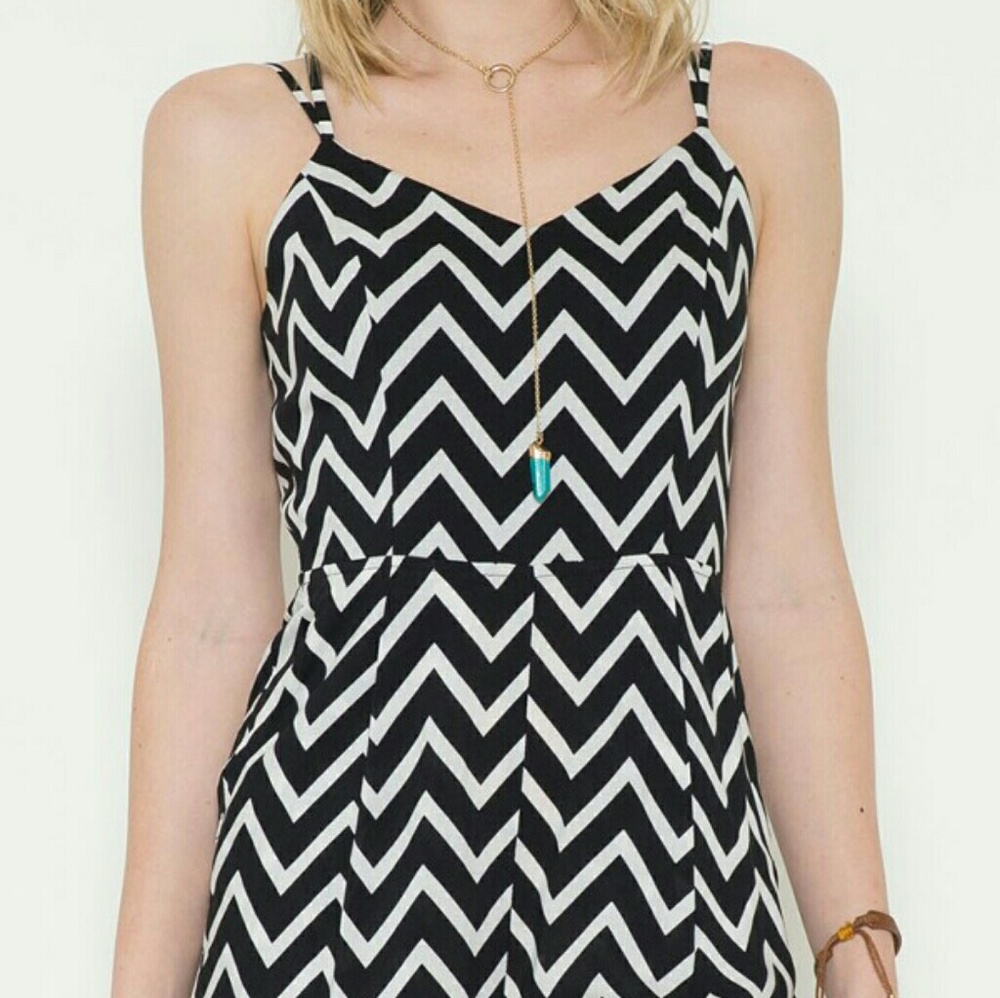 Chevron Print Romper