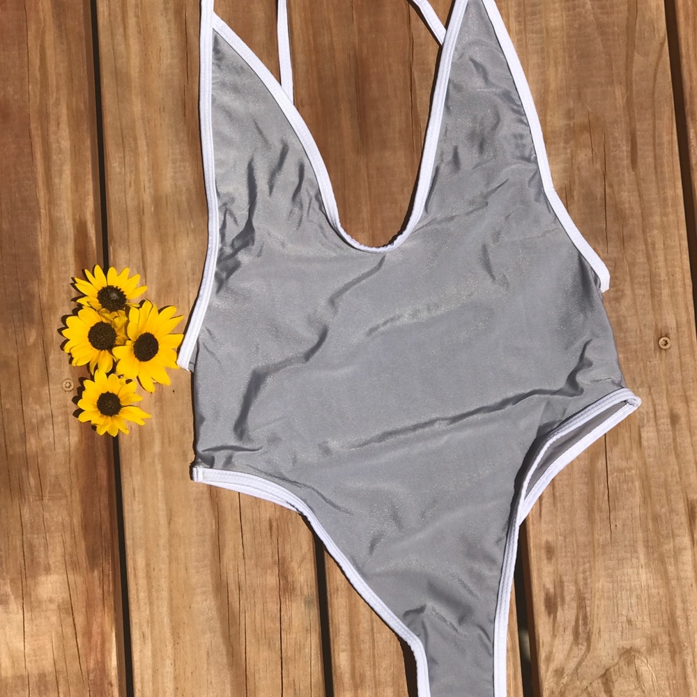 Grey one piece Monokini