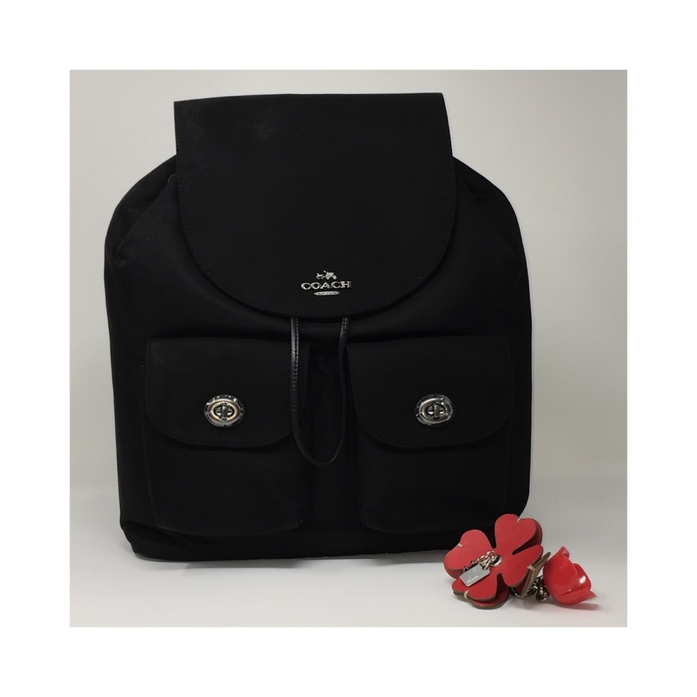 Brand new women's black coach backpack