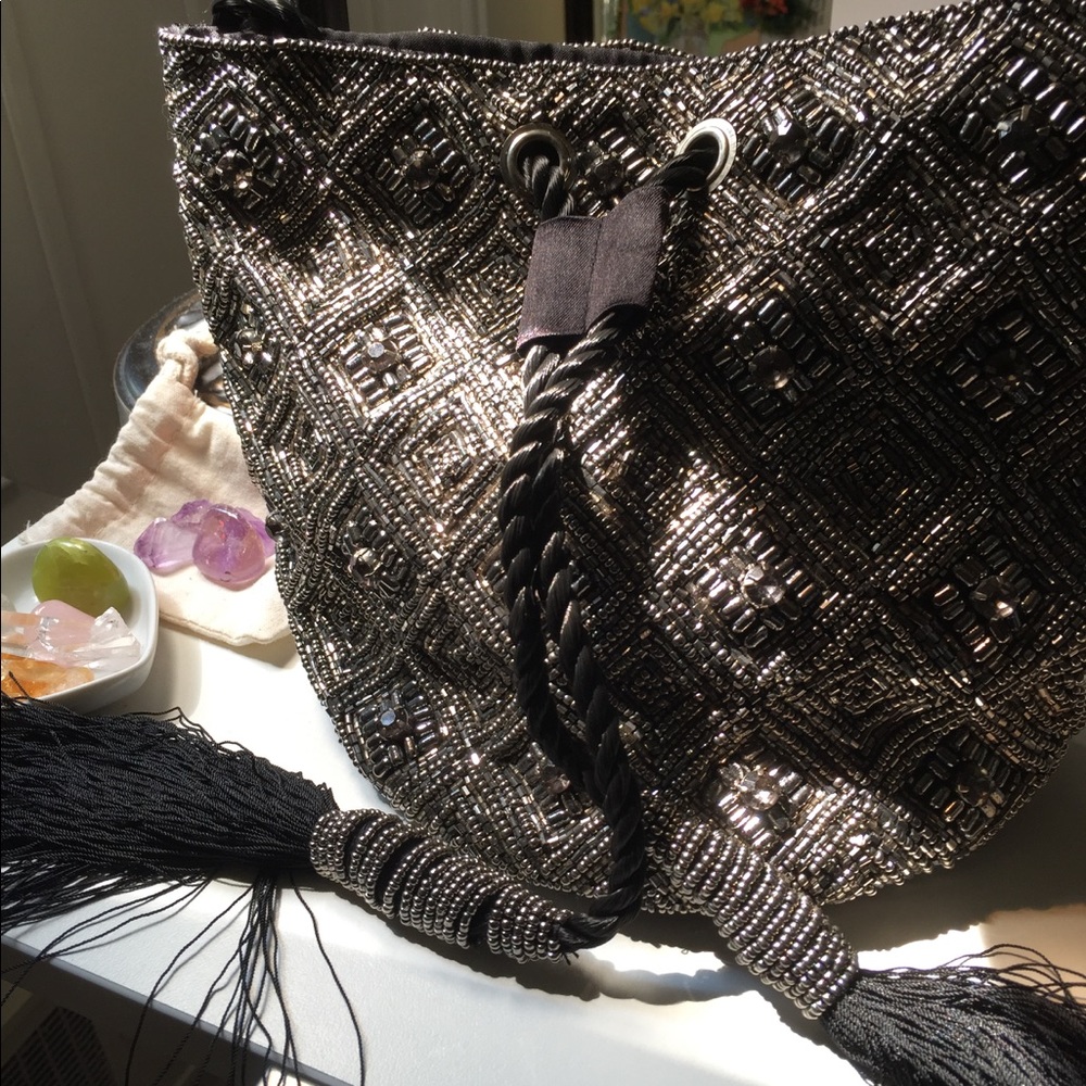 Gorgeous beaded bucket purse