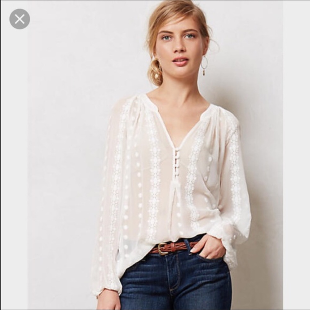 100% silk Anthropologie Blouse