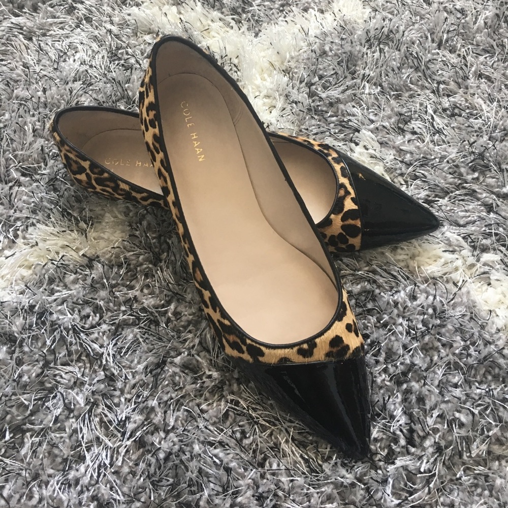 Price ⬇️ Like new Cole Haan leopard ballet flats