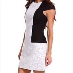 TIBI New York Linen Eyelet Black White NWT Sz 8
