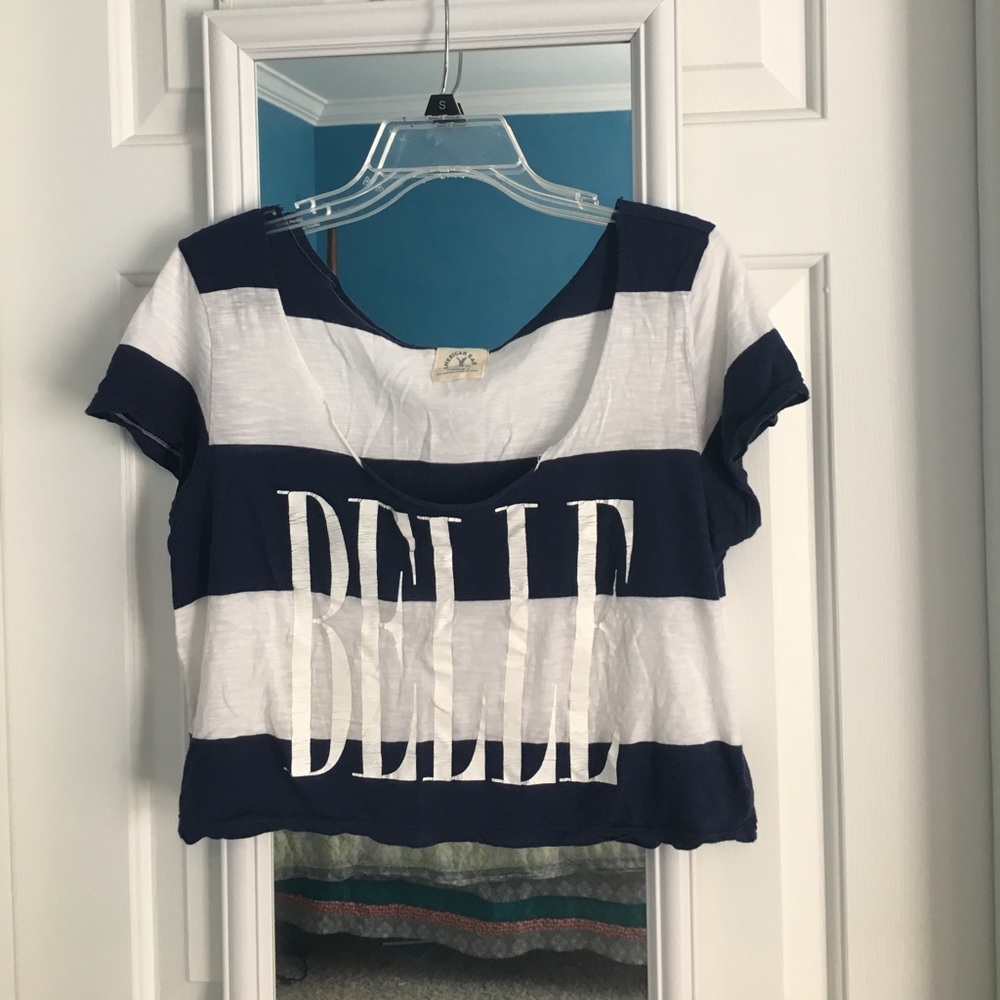 American Eagle Striped Crop Top
