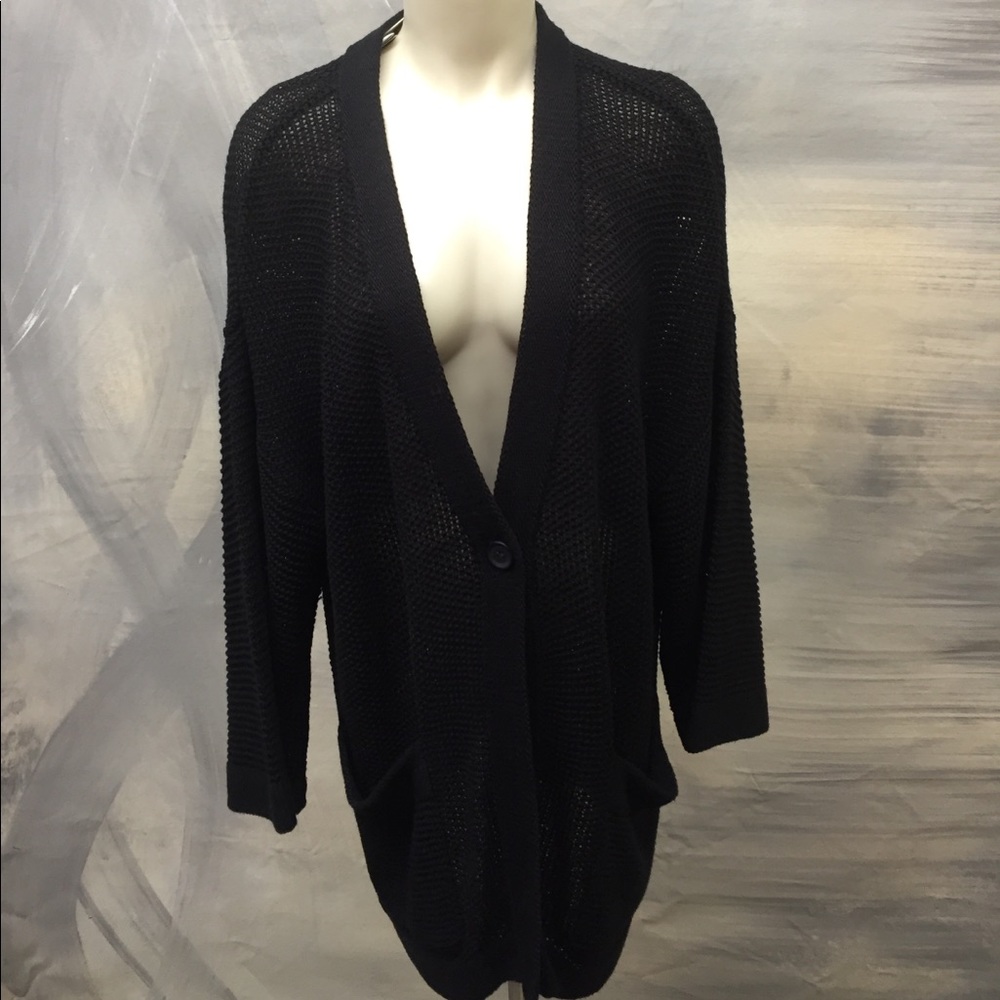 1 Button Cable Knit Cardigan