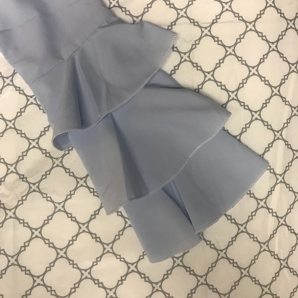 Blue Ruffle Bell Sleeve Top - Picture 5 of 6