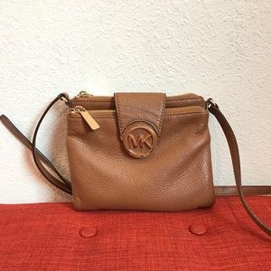 Pre Owned Michael Kors Brown Leather Crossbody