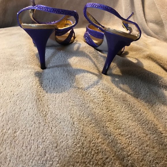 Purple Sequence High Heels by Inspired. - Picture 2 of 2