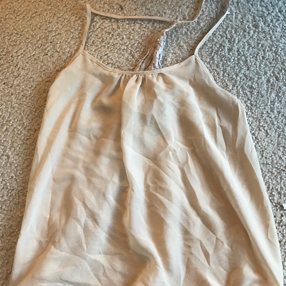 Sheer loose tank top