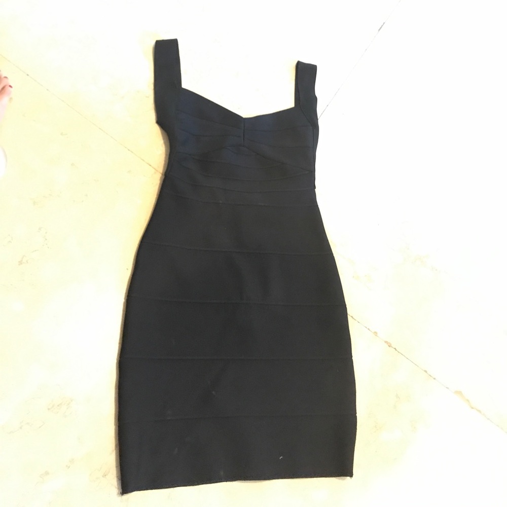 Tight black dress