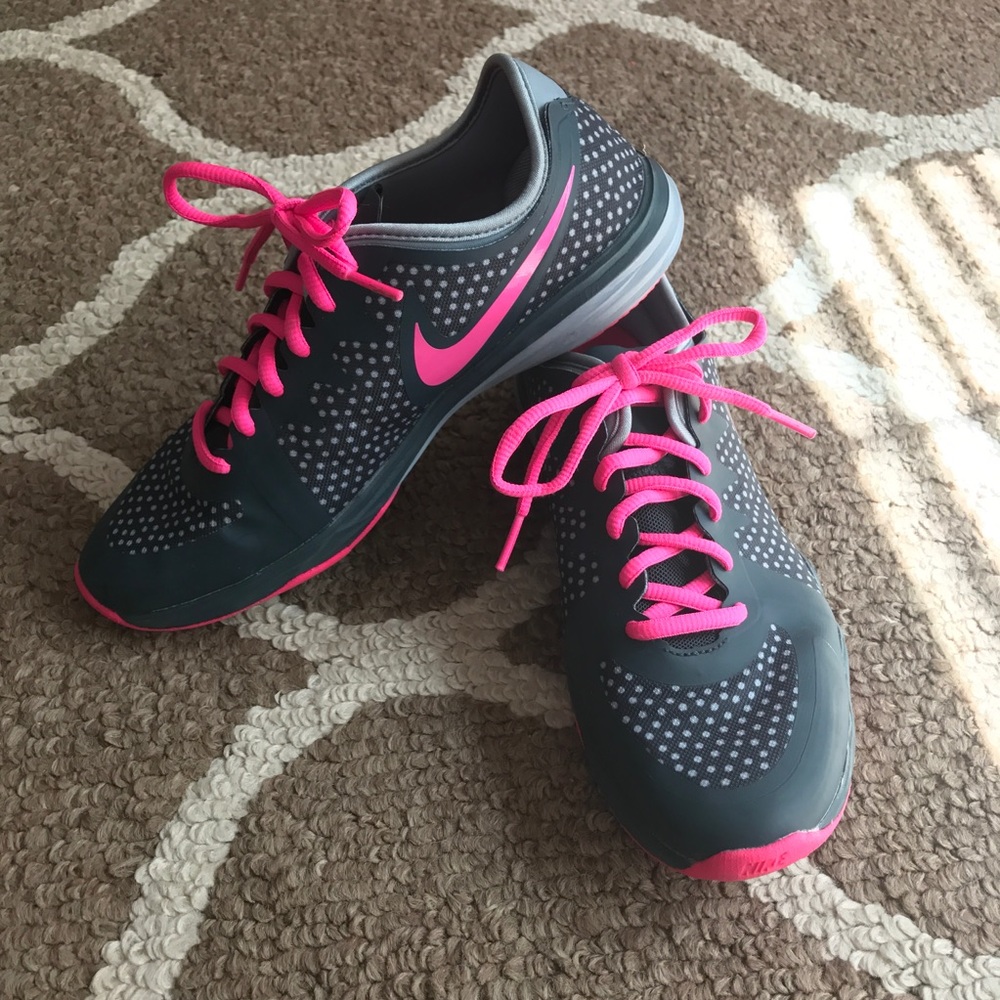 Gray and Pink Nike Shoes