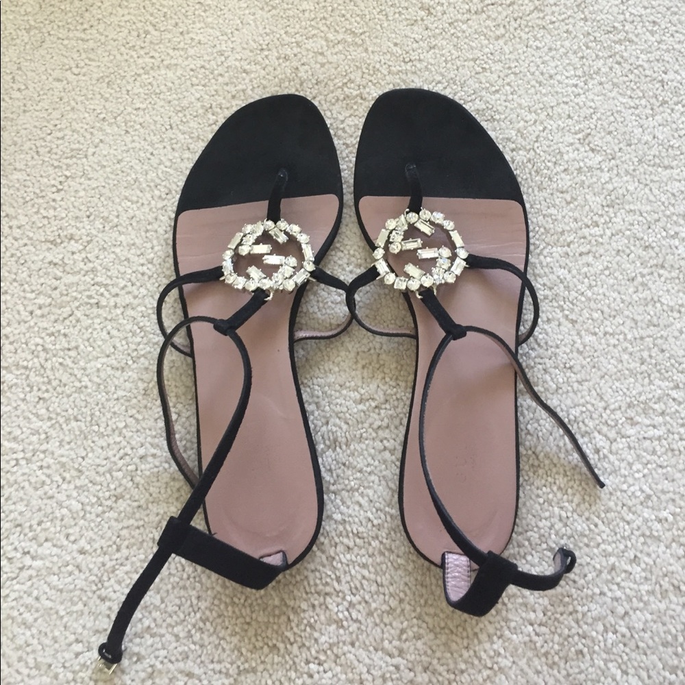 Gucci Crystal Sandals