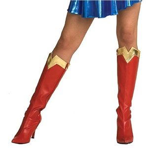 Wonder Woman Red and Gold strip boots - New