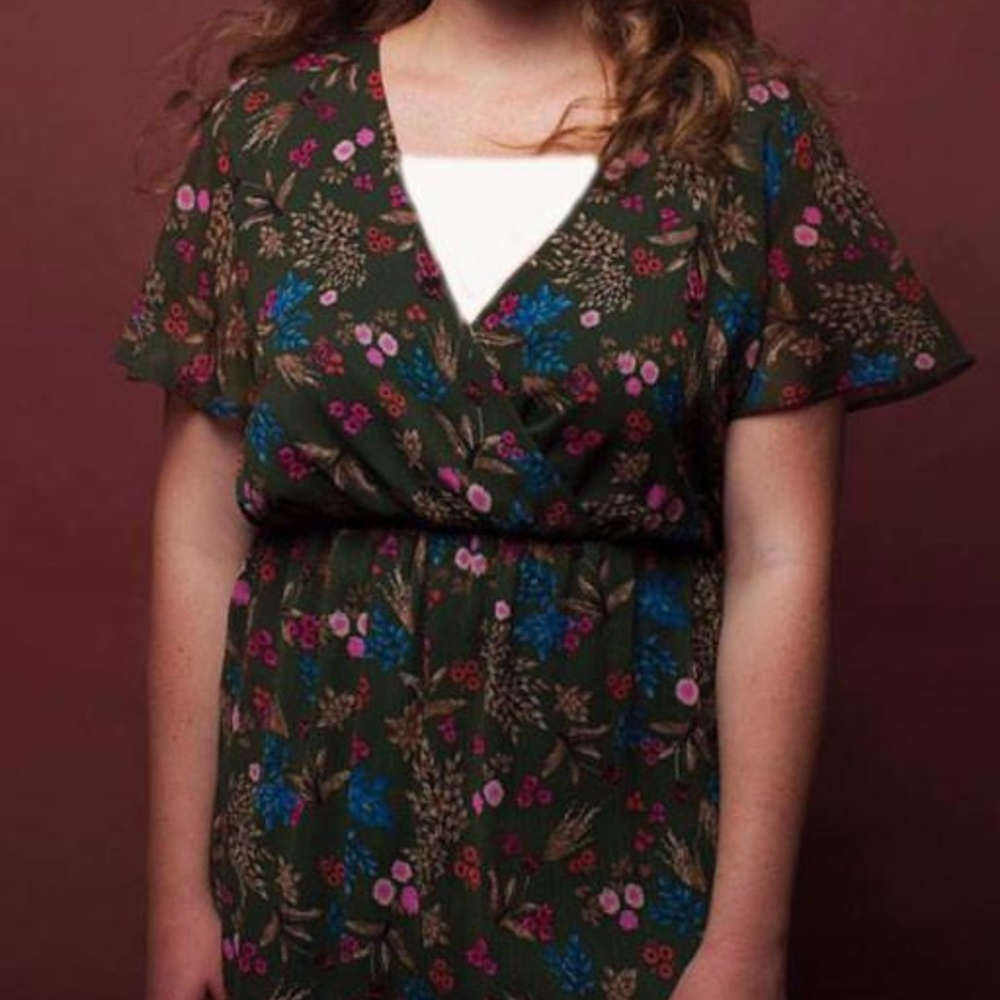 NWT PLUS SIZE FALL HARVEST DRESS IN OLIVE