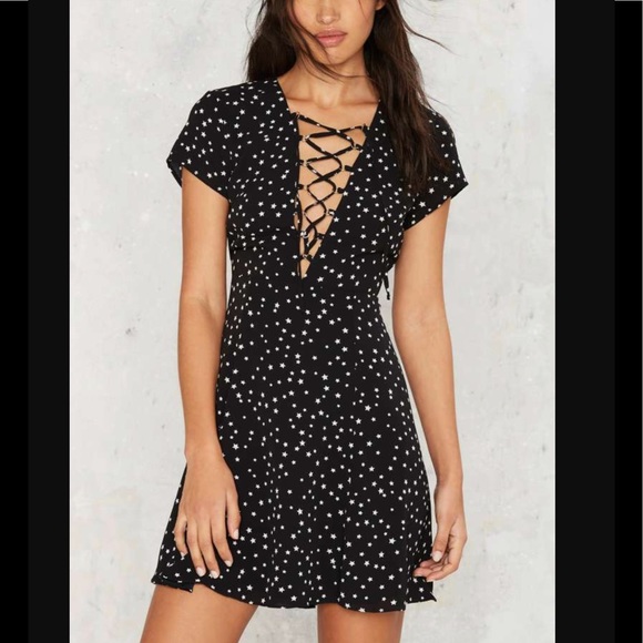 Nasty Gal Dresses & Skirts - 💚🆕 #111 Tayley Lace Up mini dress