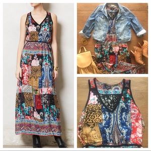 Silk Anthropologie Tolani Maxi Dress