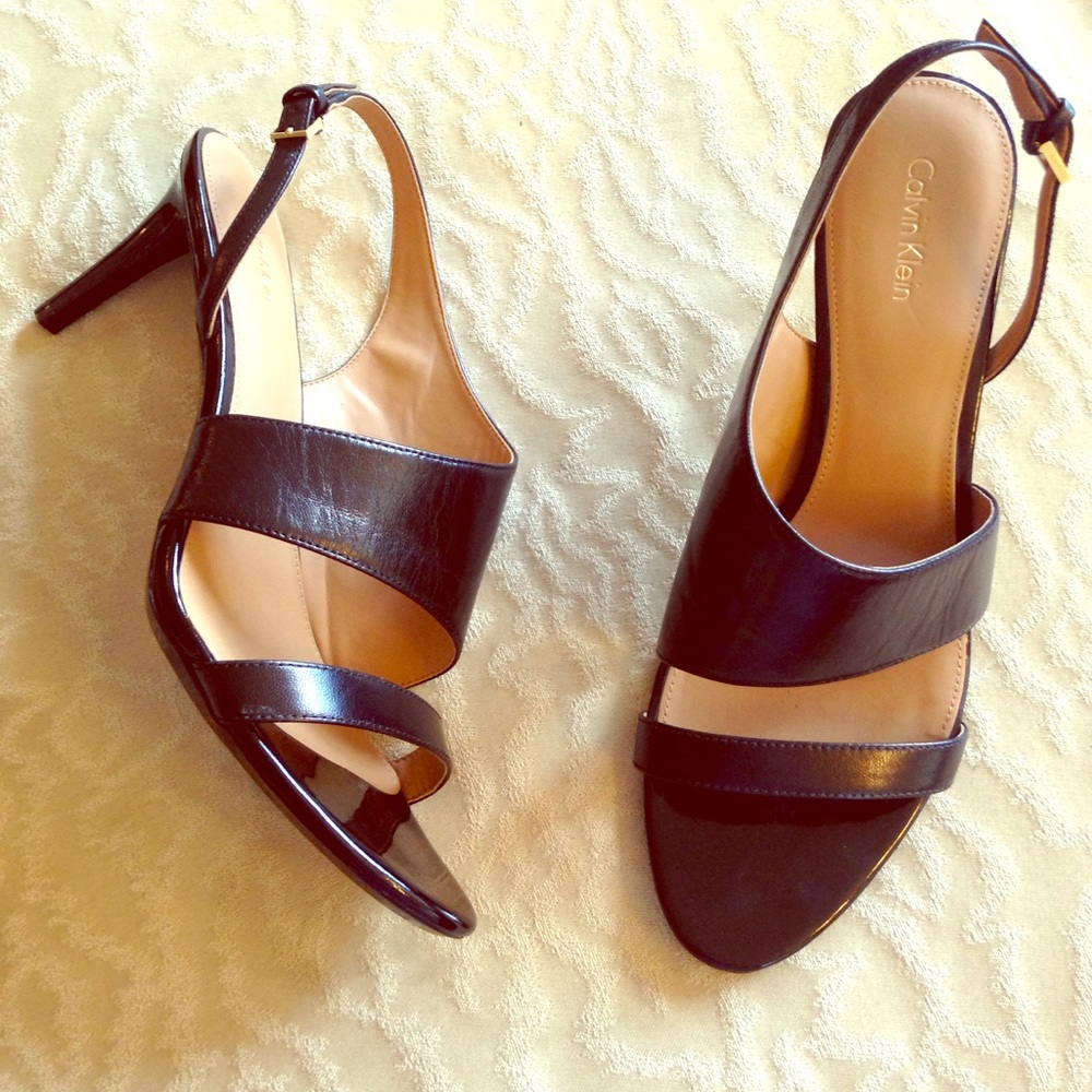 Calvin Klein Asymmetric Black Heels