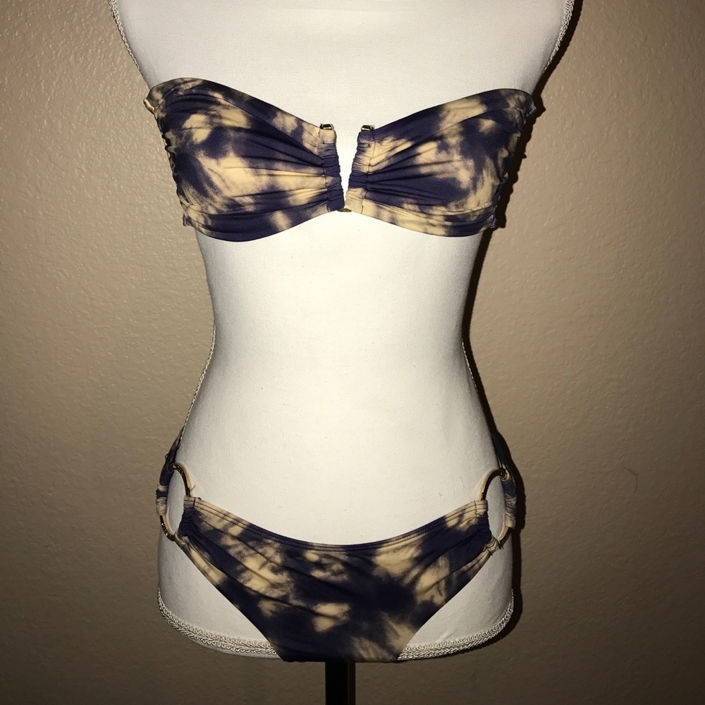 Victoria's secret bikini with gold V