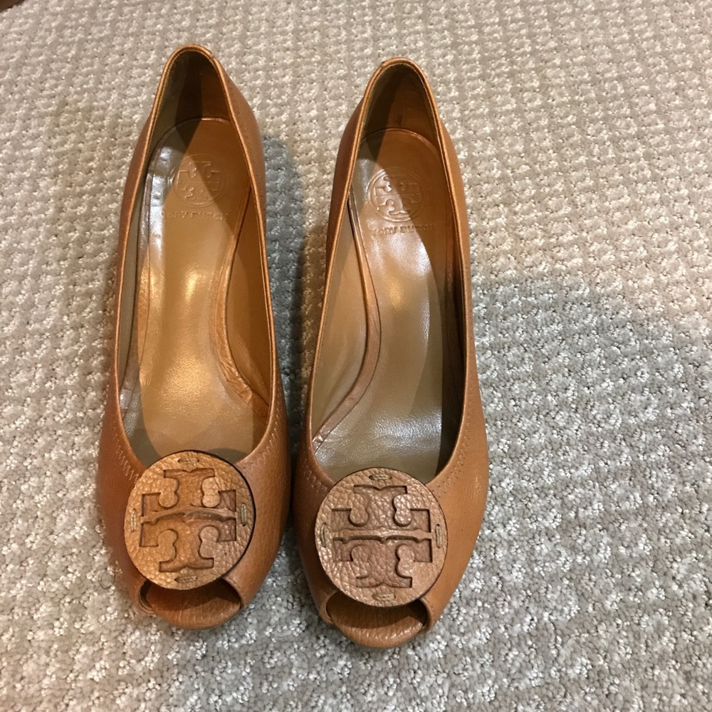 Tory Burch leather wedge pump
