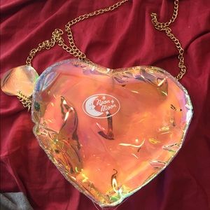 Neon moon heart purse