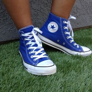 Blue Hightop Converse