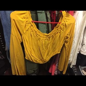 Off shoulder crop top