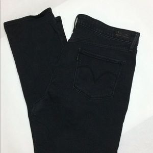 Levi's Mid Rise Skinny Jeans Sz 16 Black