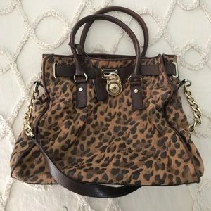 Michael Kors Leopard Hamilton Handbag