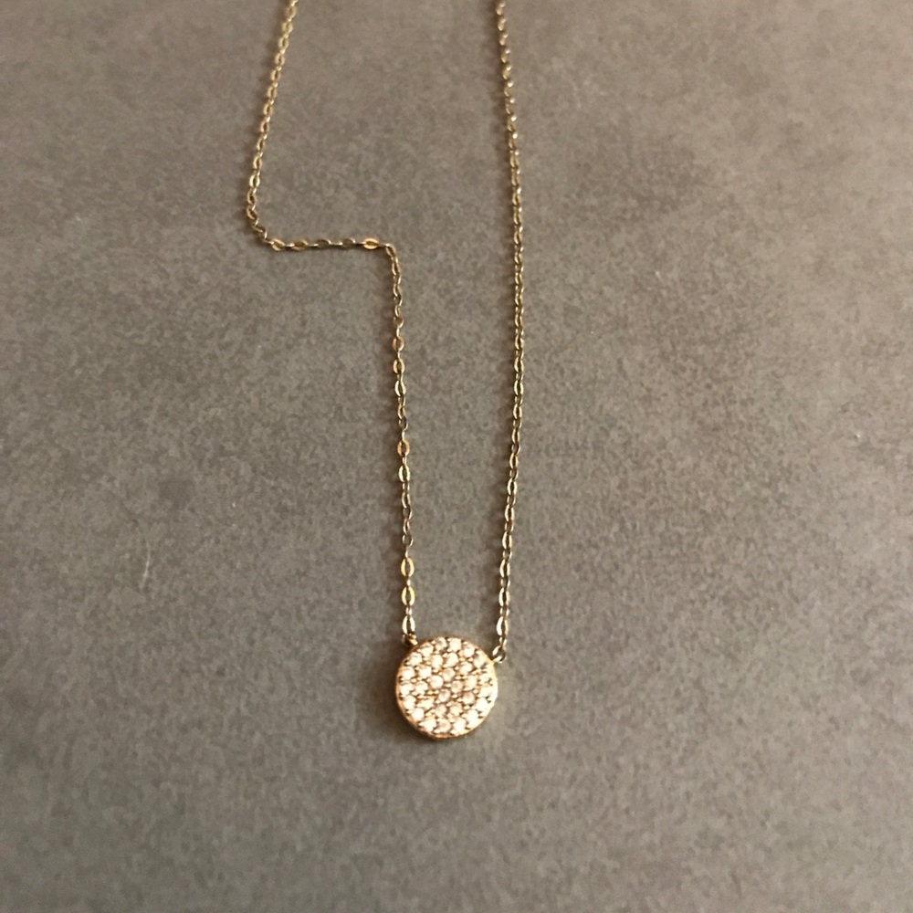 Nadri dainty diamond charm necklace