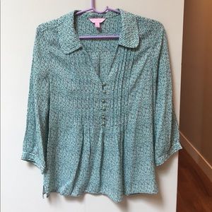 Lilly Pulitzer silk button up blouse