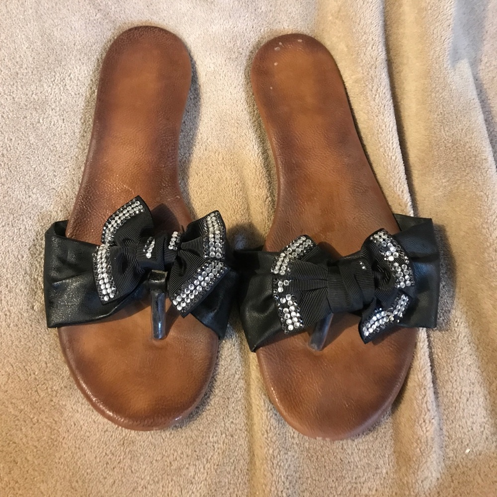 Bling Bow Sandals