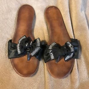 Bling Bow Sandals