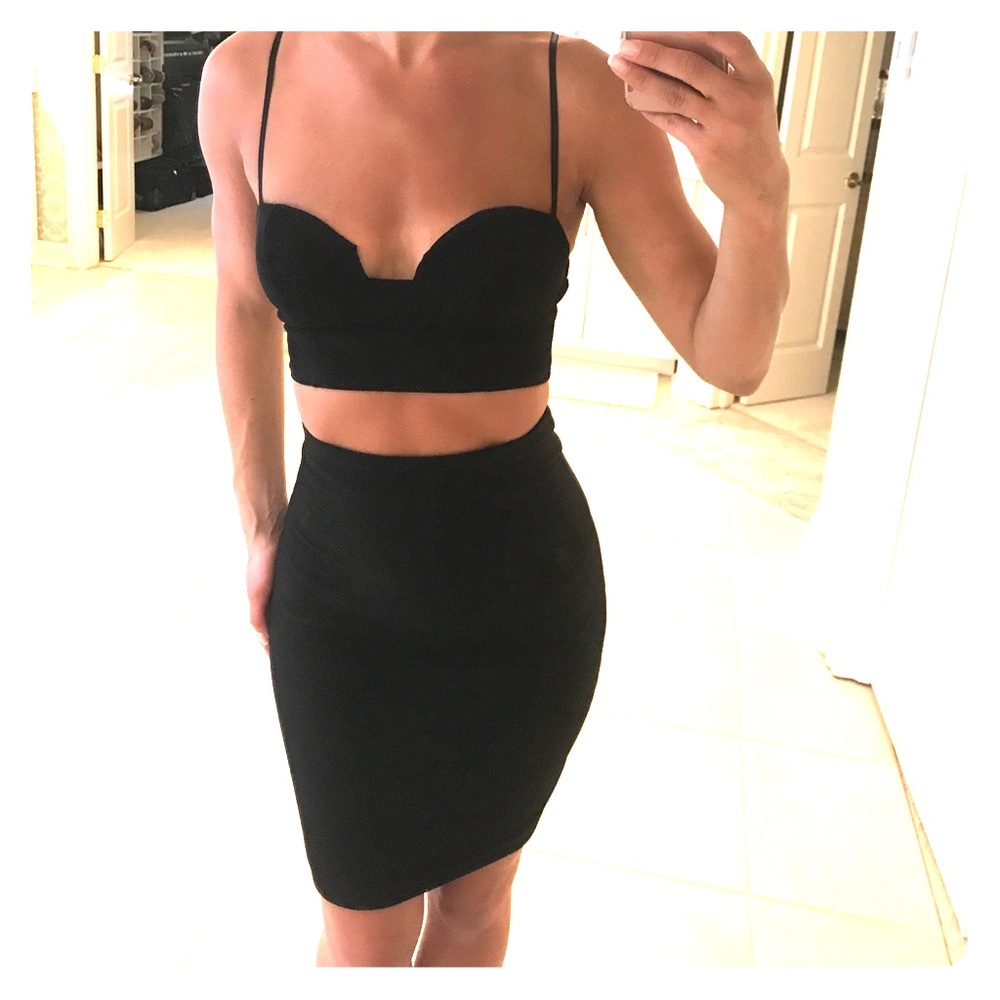 Lulus Black 2 piece Dress XS